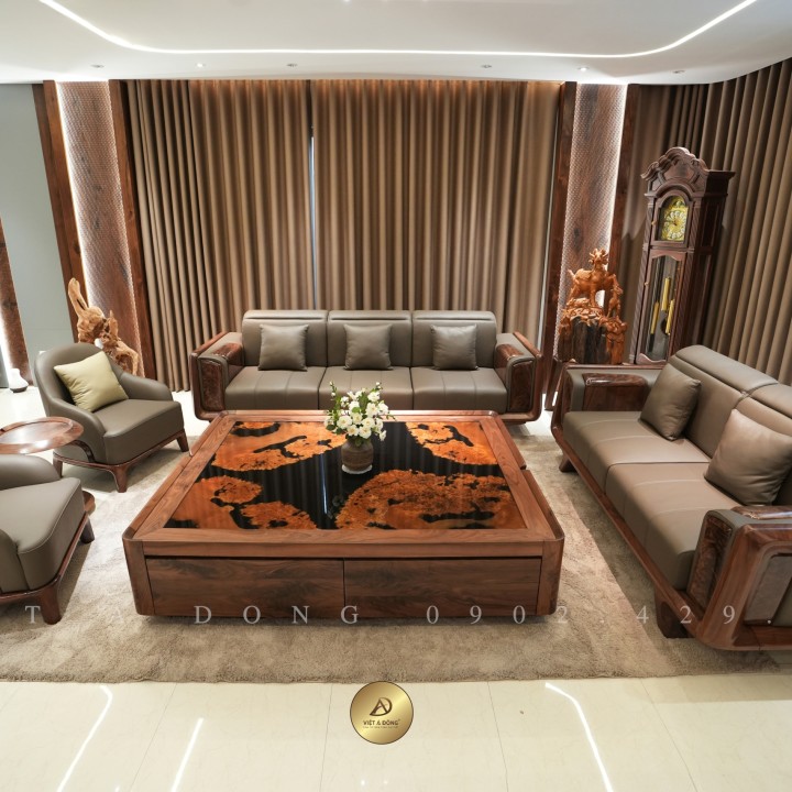 Sofa gỗ óc chó DELICATE SF - 43